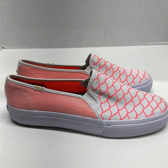 Keds Alaina Marie Sneaker Slip On Shoes Double Decker Mesh Waves Coral Beach 7 - Picture 3 of 9